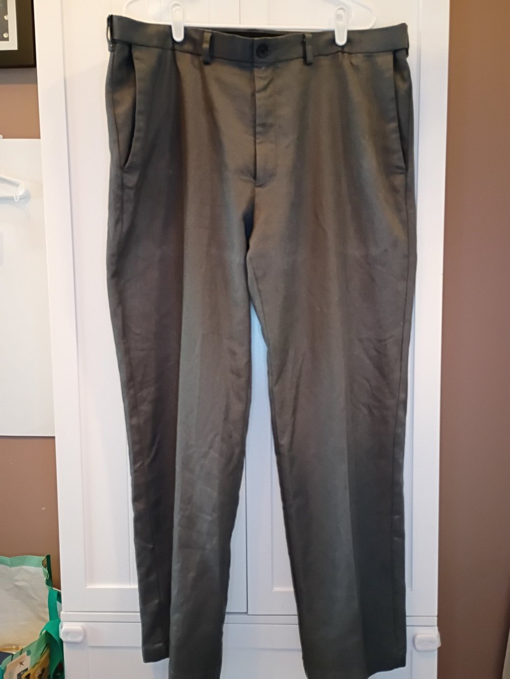 Haggar Dark Gray Men's Dress Pants